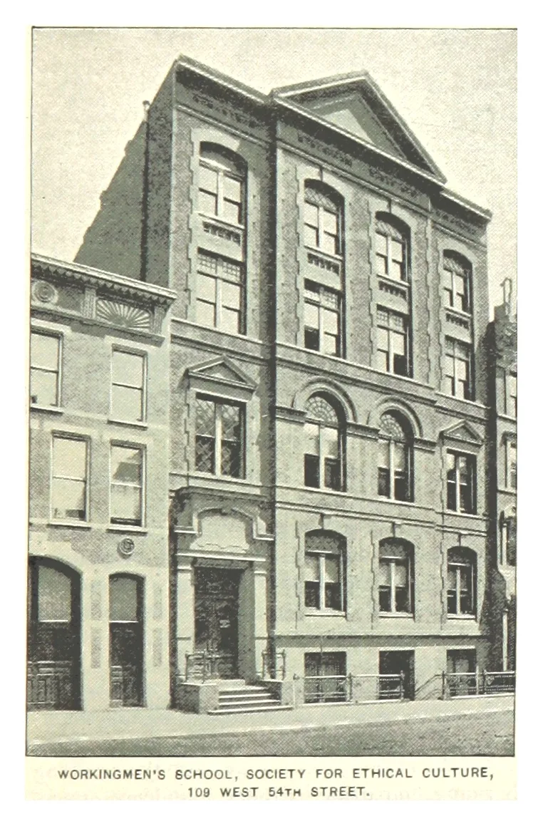 The Workingmen's School, the original building of the Society for Ethical Culture