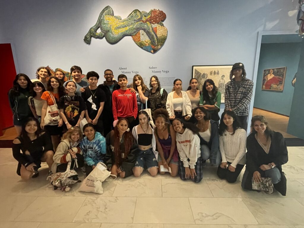 Latine Community Group visits the El Museo del Barrio on a field trip in Spring 2024.