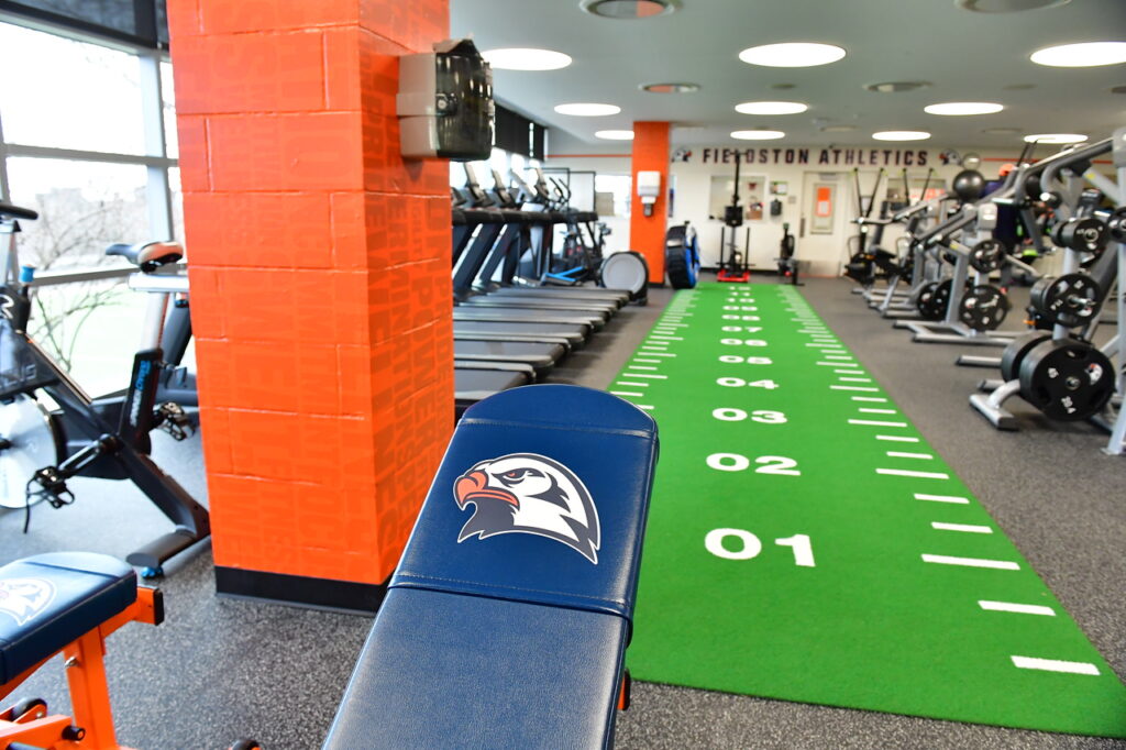 Shot of the weight room in the Fieldston Upper Athletics Building.
