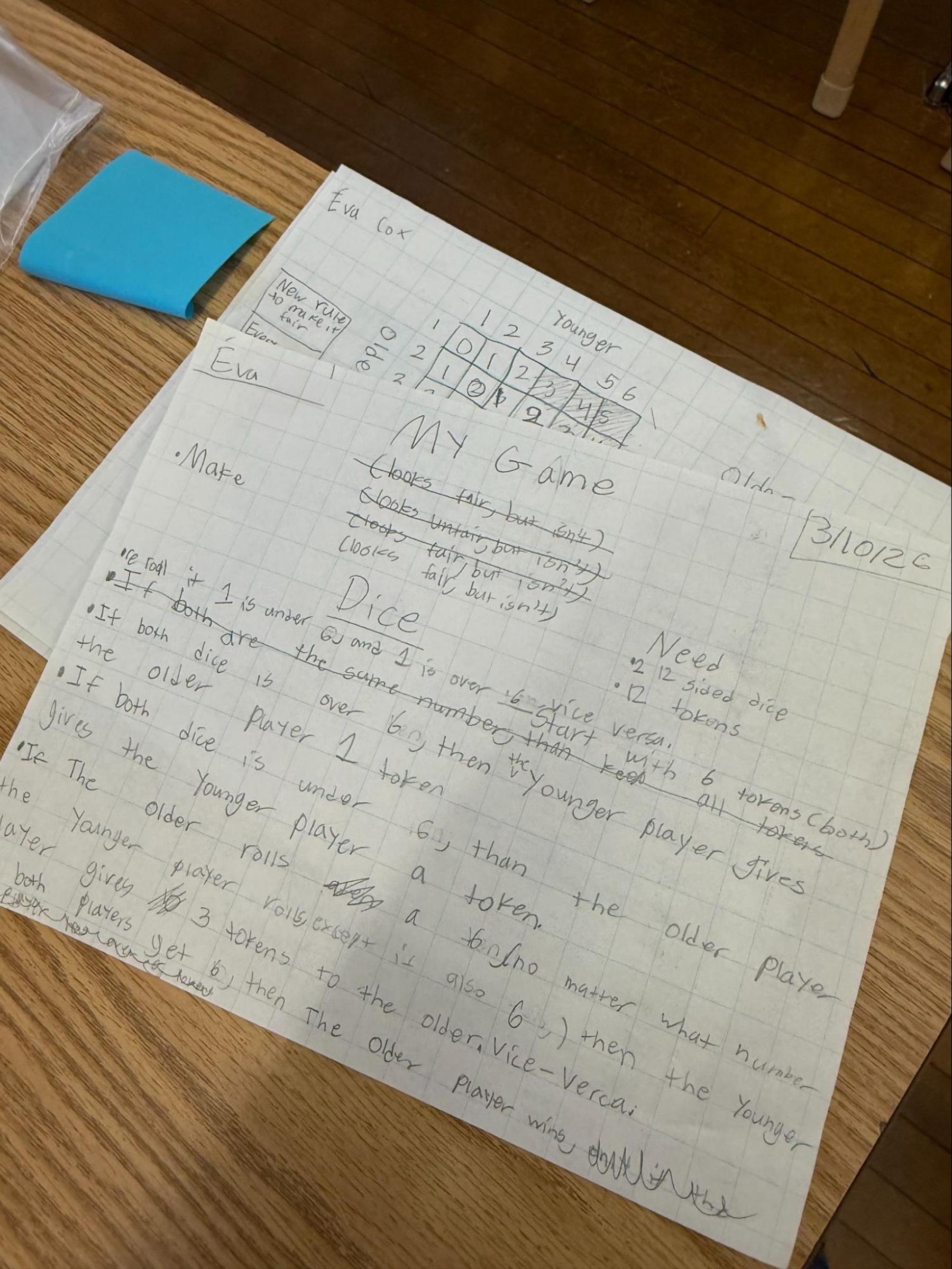 Ethical Culture Math Club games
