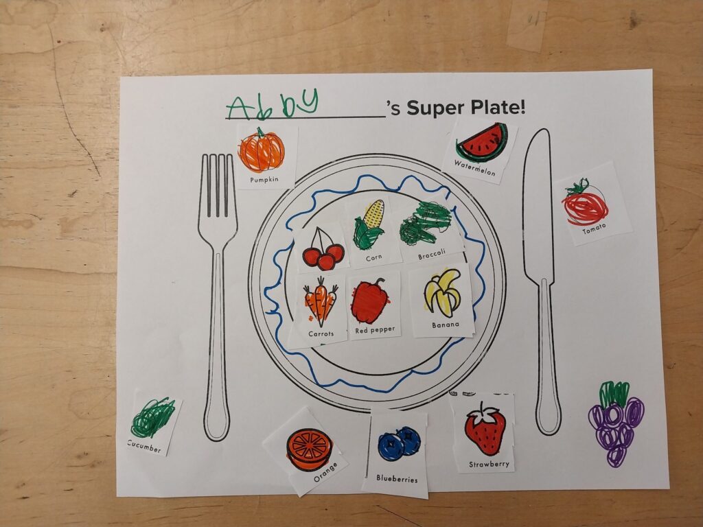 Fieldston Lower student's superfood plate.