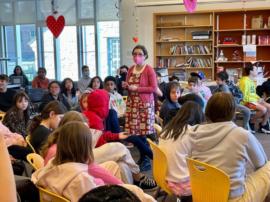 Ethical Culture Fieldston School Middle School Students assemble for Love is Love poetry reading