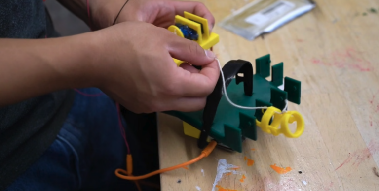 A Fieldston Upper engineer explains his invention.